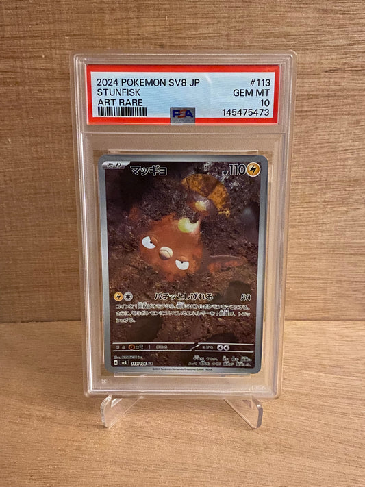 Japansk Pokemon kort - Scarlet & Violet Super Electric Breaker - Stunfisk #113 - PSA 10