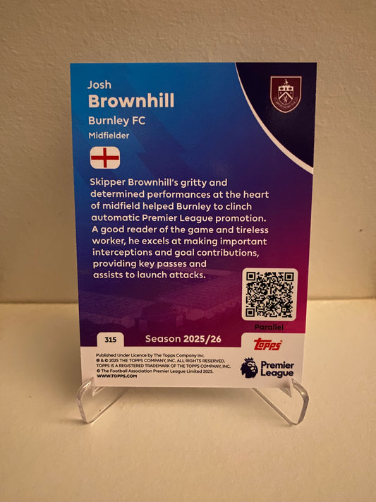 Topps Premier League 2025/2026 - Blue Parallel Josh Brownhill