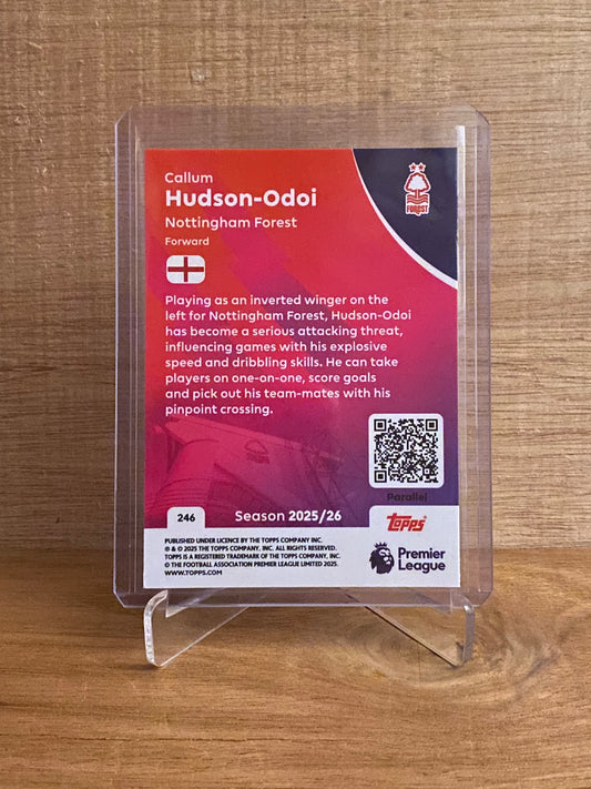 Fodbold kort Topps Premier League 2025/2026 - Nottingham Forest Blue Parallel Callum Hudson-Odoi