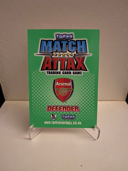 Fodbold kort Topps Match Attax Premier League 2010/2011 - Arsenal Gael Clichy - Pokedexet
