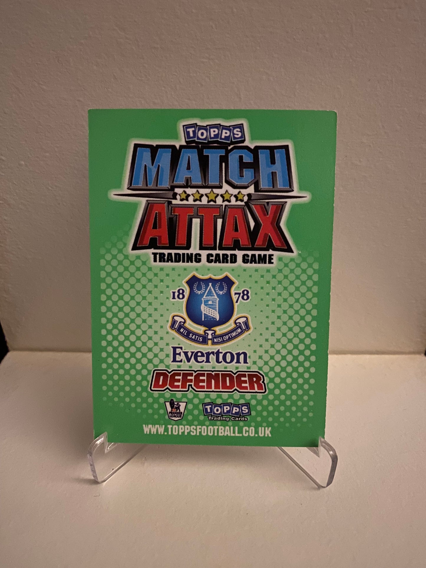 Fodbold kort Topps Match Attax Premier League 2010/2011 - Everton John Heitinga - Pokedexet