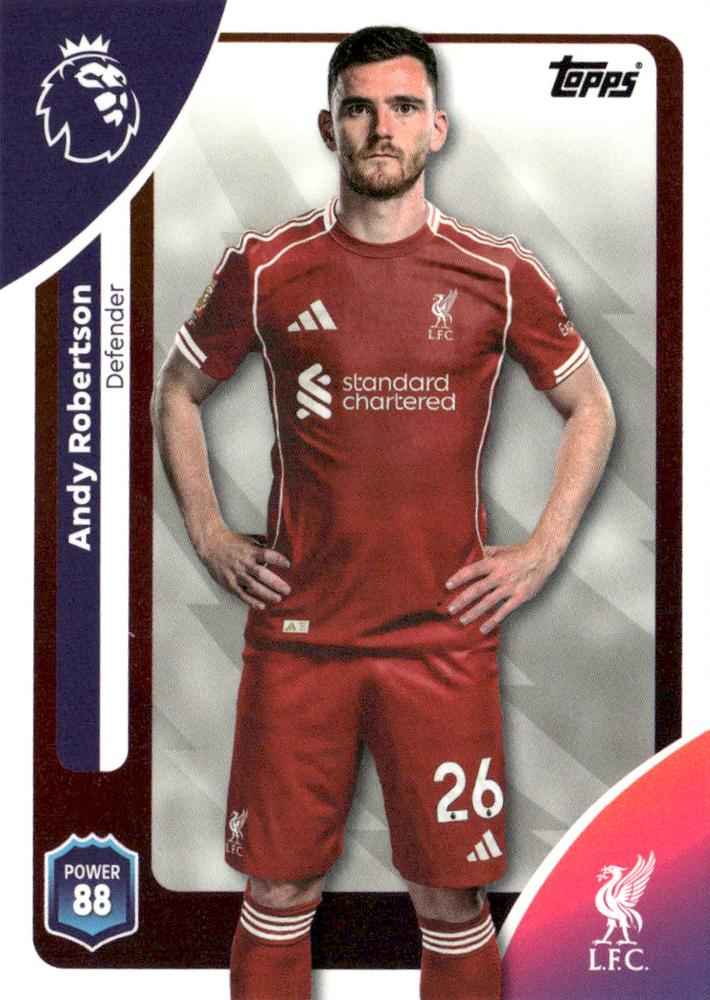 Fodbold kort Topps Premier League 2025/2026 - Liverpool Andy Robertson