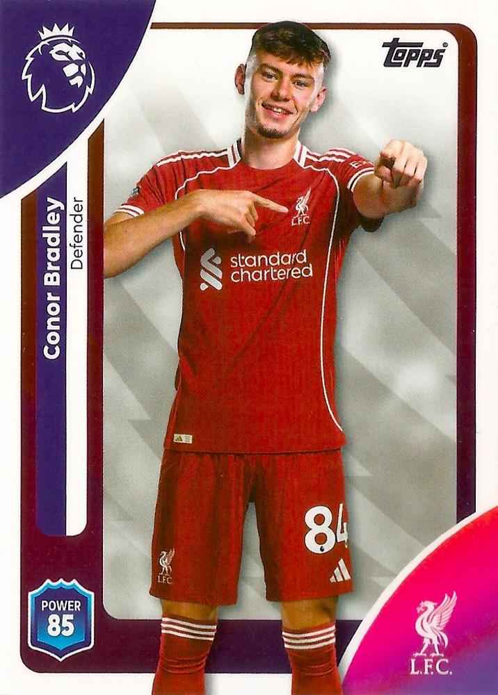 Fodbold kort Topps Premier League 2025/2026 - Liverpool Conor Bradley