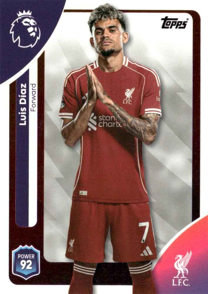 Fodbold kort Topps Premier League 2025/2026 - Liverpool Luis Diaz