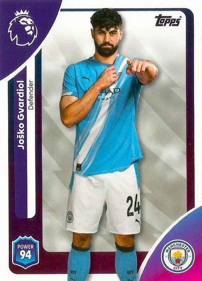 Fodbold kort Topps Premier League 2025/2026 - Manchester City Josko Gvardiol