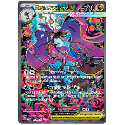 Pokemon Sleeved Booster Pack - Mega Evolution Chaos Rising
