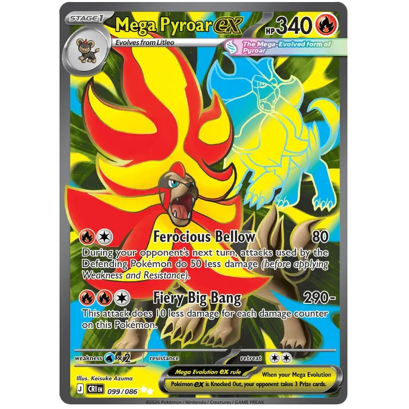 Pokemon Sleeved Booster Pack - Mega Evolution Chaos Rising
