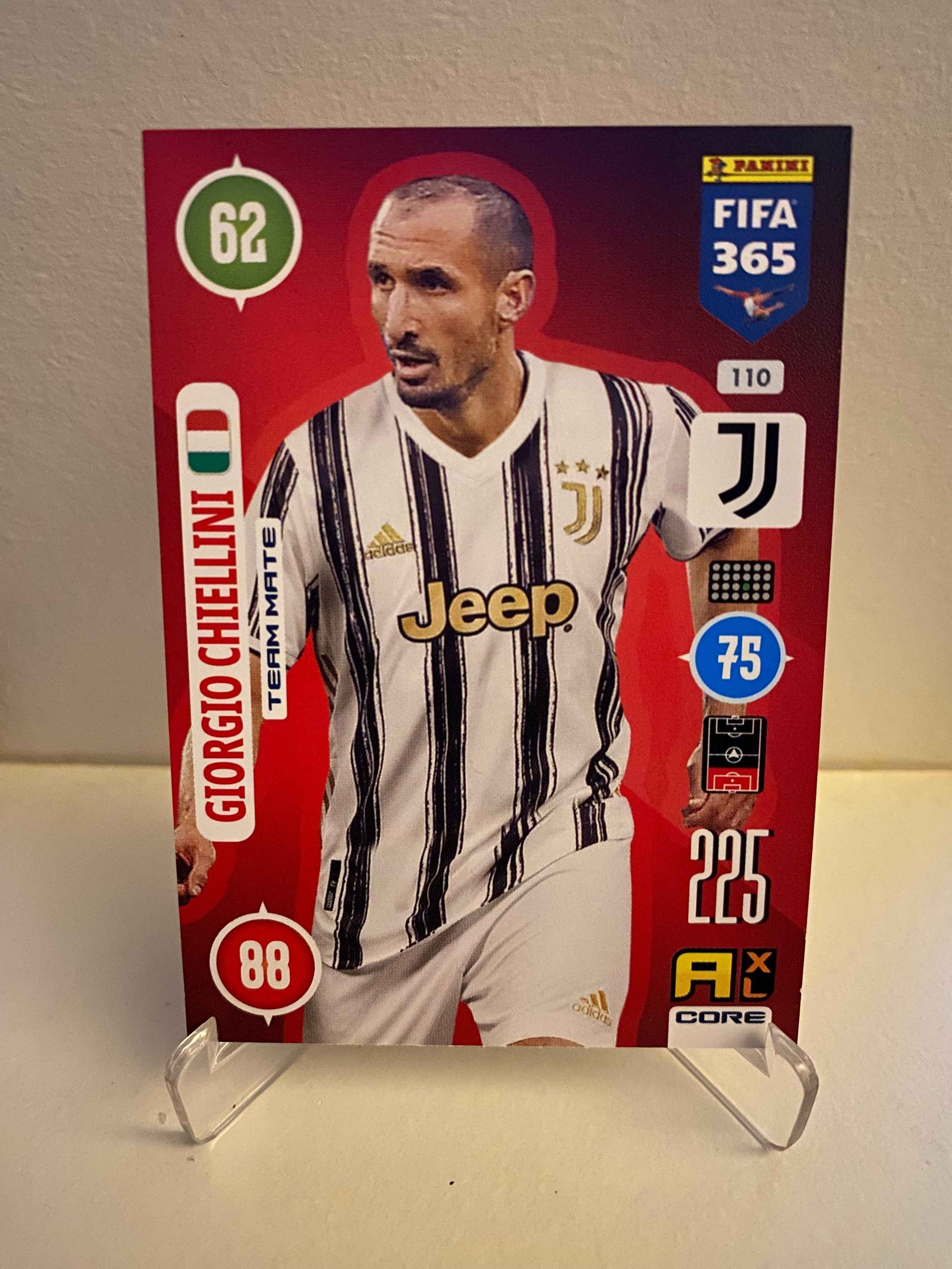 Fodbold kort Panini Adrenalyn FIFA 365 2020/2021 - Juventus Giorgio Chiellini 110 - Pokedexet