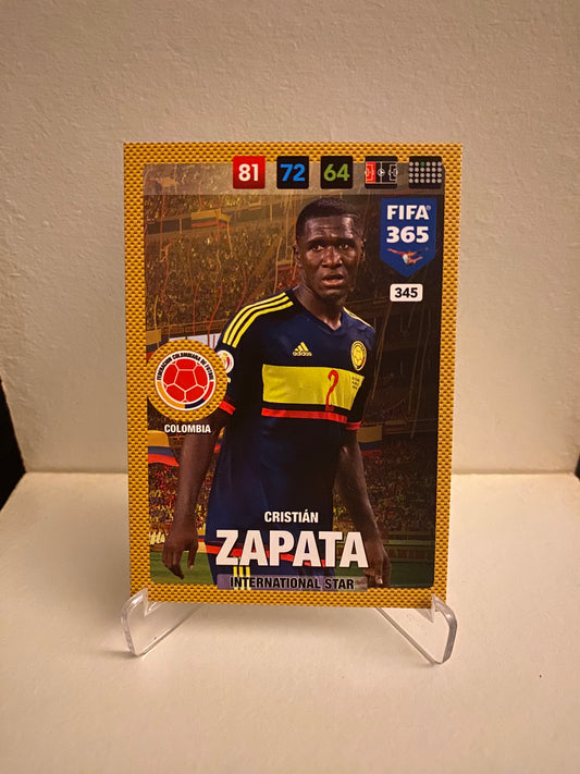Fodbold kort Panini Adrenalyn XL FIFA 365 2017 - Colombia Cristian Zapate - Pokedexet