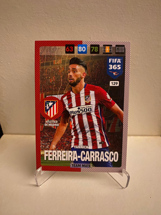 Fodbold kort Panini Adrenalyn XL FIFA 365 2017 - Atletico Madrid Yannick Ferreira-Carrasco - Pokedexet