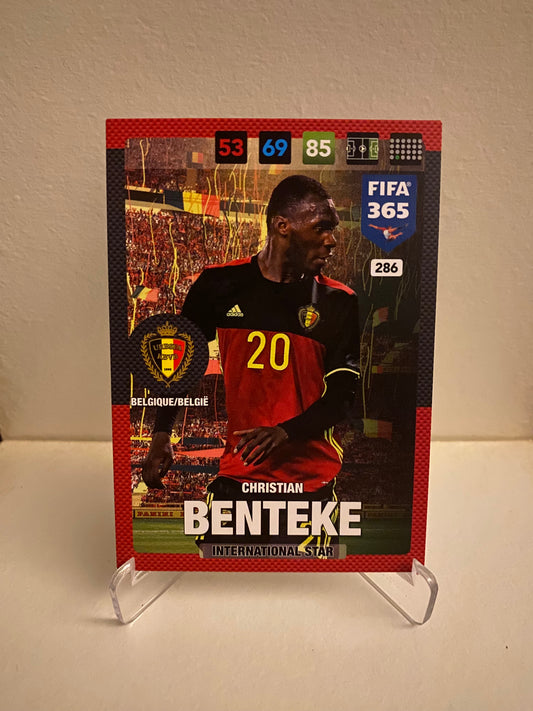 Fodbold kort Panini Adrenalyn XL FIFA 365 2017 - Belgien Christian Benteke - Pokedexet