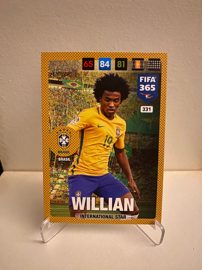 Fodbold kort Panini Adrenalyn XL FIFA 365 2017 - Brasilien Willian - Pokedexet