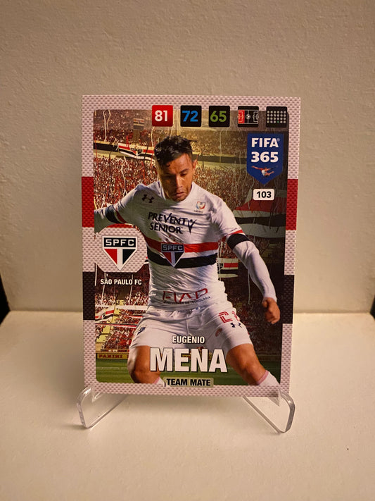 Fodbold kort Panini Adrenalyn XL FIFA 365 2017 - Sao Paulo Eugenio Mena - Pokedexet