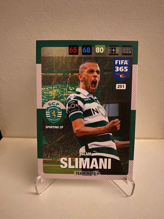 Fodbold kort Panini Adrenalyn XL FIFA 365 2017 - Sporting Islam Slimani - Pokedexet