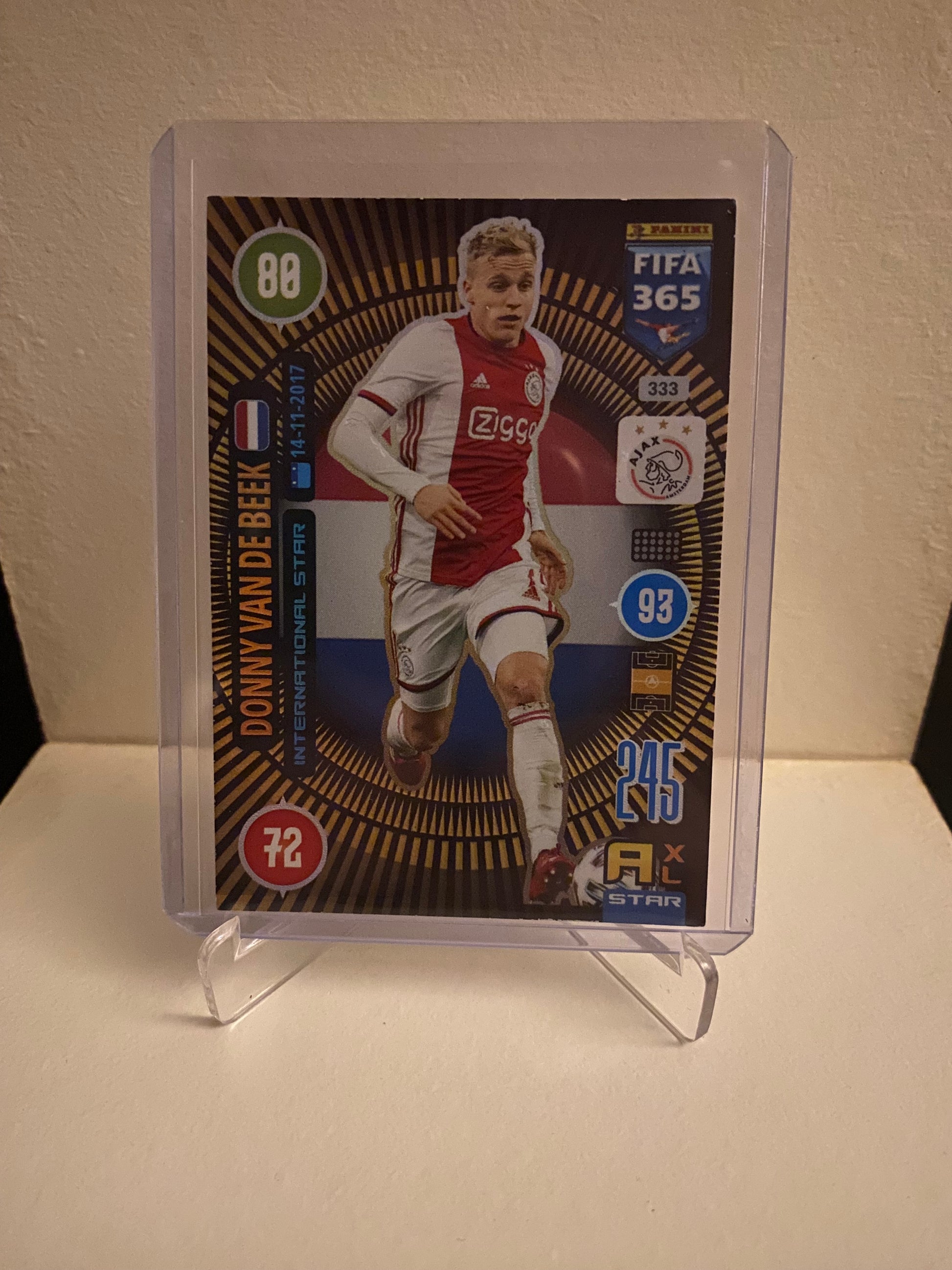 Fodbold kort Panini Adrenalyn XL FIFA 365 2021 - Ajax Donny Van De Beek Holofoil - Pokedexet