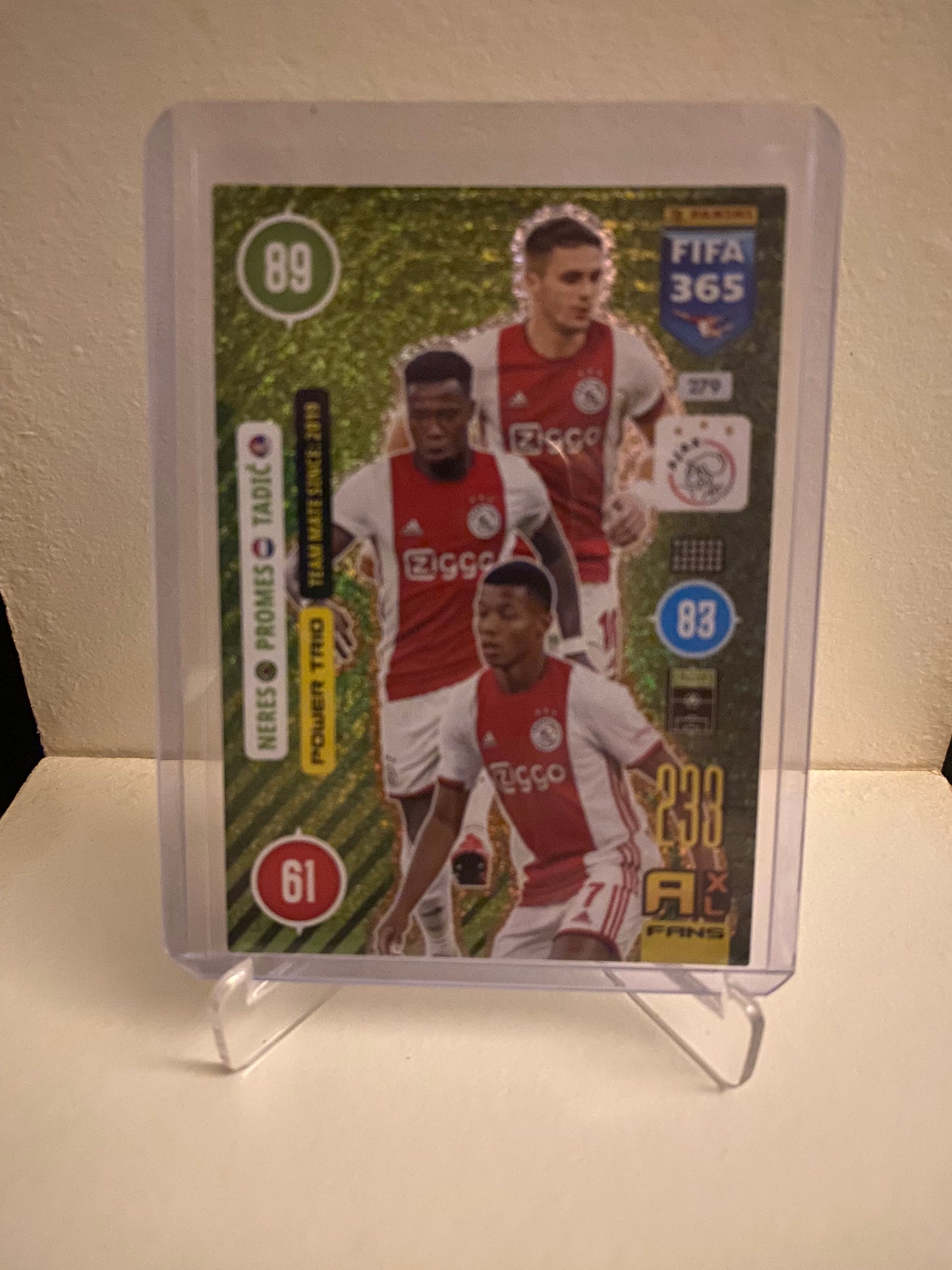 Fodbold kort Panini Adrenalyn XL FIFA 365 2021 - Ajax Neres/Promes/Tadic Holofoil - Pokedexet