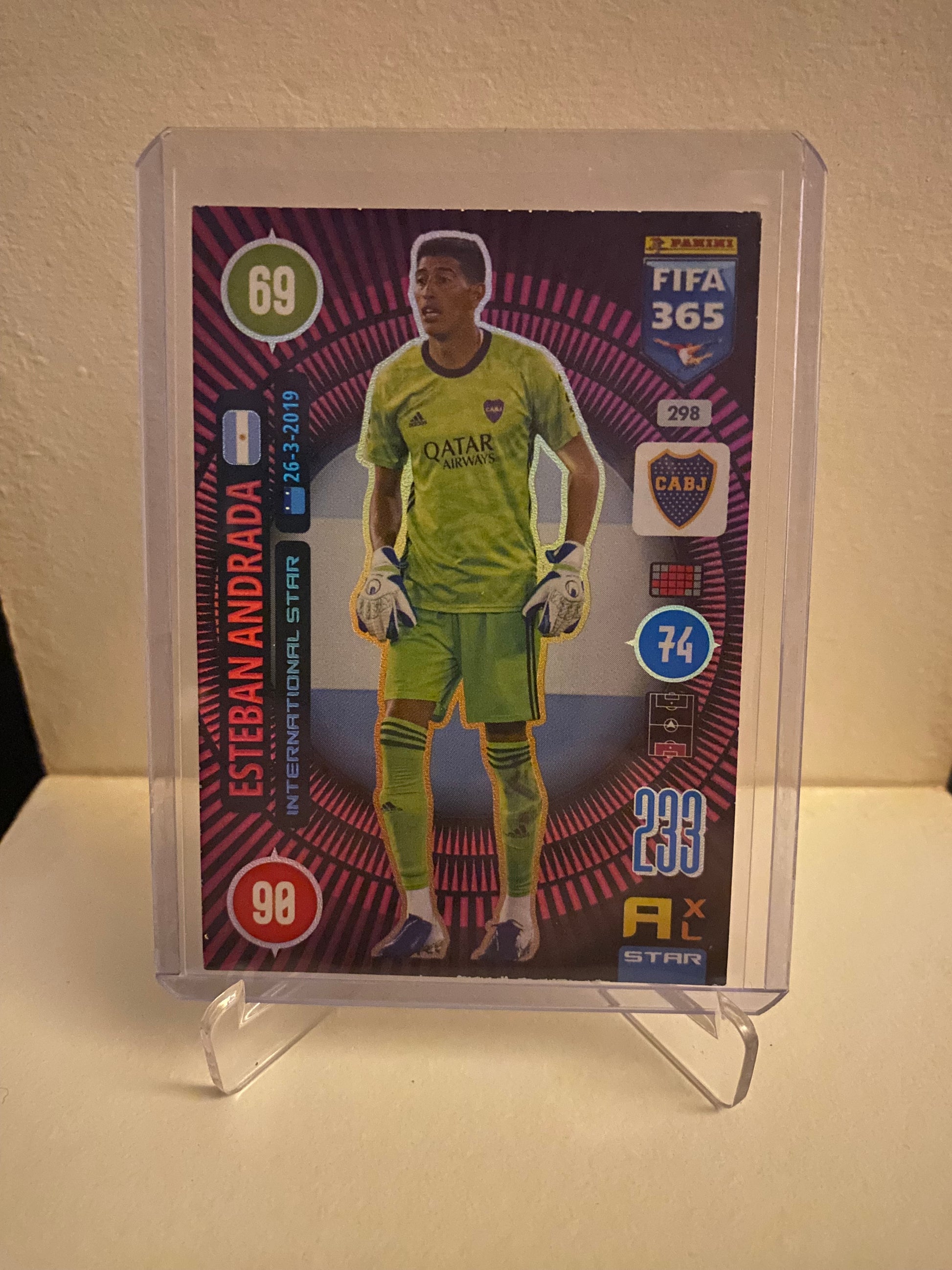 Fodbold kort Panini Adrenalyn XL FIFA 365 2021 - Boca Juniors Esteban Andrada Holofoil - Pokedexet