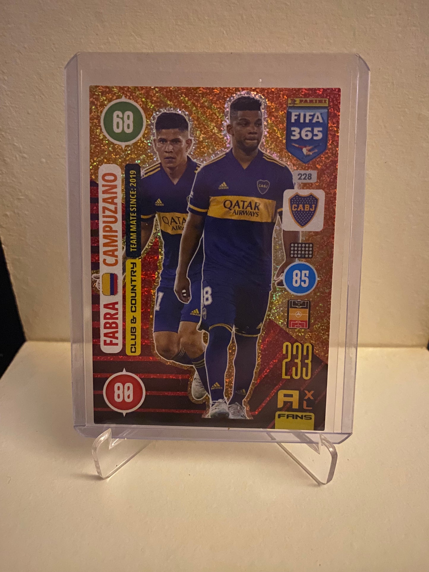 Fodbold kort Panini Adrenalyn XL FIFA 365 2021 - Boca Juniors Fabra/Campuzano Holofoil - Pokedexet