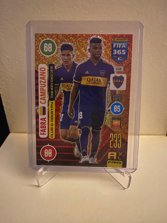 Panini Adrenalyn XL FIFA 365 2021 Boca Juniors Fabra/Campuzano Holofoil