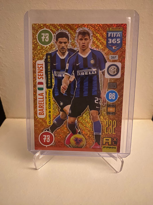Panini Adrenalyn XL FIFA 365 2021 Inter Barella/Sensi Holofoil
