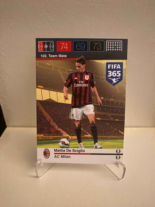 Fodbold kort Panini Adrenalyn XL FIFA 365 Nordic Edition 2015 - AC Milan Mattia De Sciglio - Pokedexet
