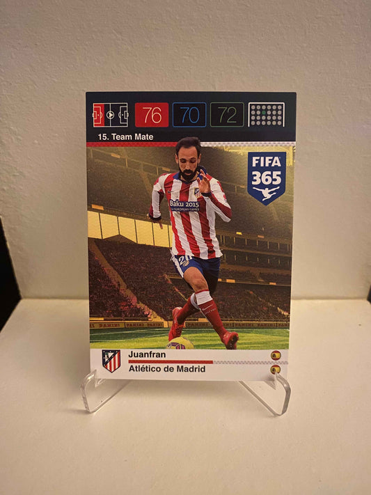 Fodbold kort Panini Adrenalyn XL FIFA 365 Nordic Edition 2015 - Atletico Madrid Juanfran - Pokedexet