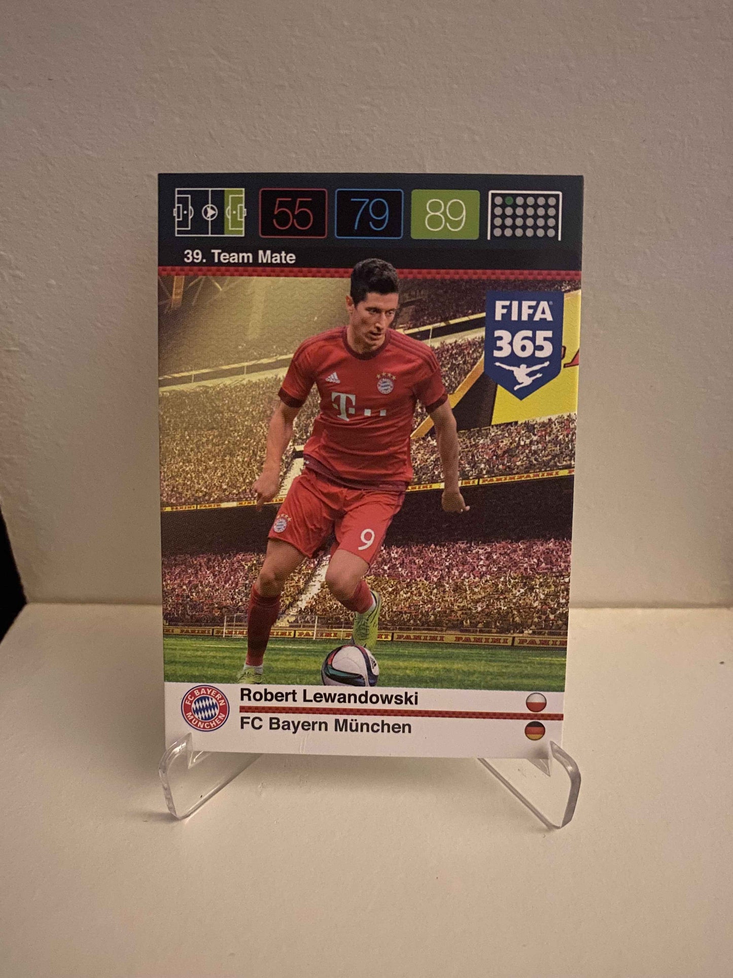 Fodbold kort Panini Adrenalyn XL FIFA 365 Nordic Edition 2015 - Bayern München Robert Lewandowski - Pokedexet