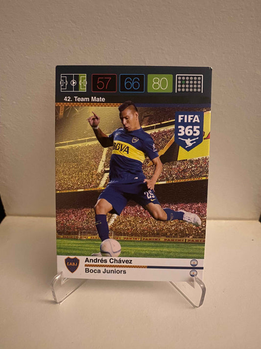 Fodbold kort Panini Adrenalyn XL FIFA 365 Nordic Edition 2015 - Boca Juniors Andres Chavez - Pokedexet