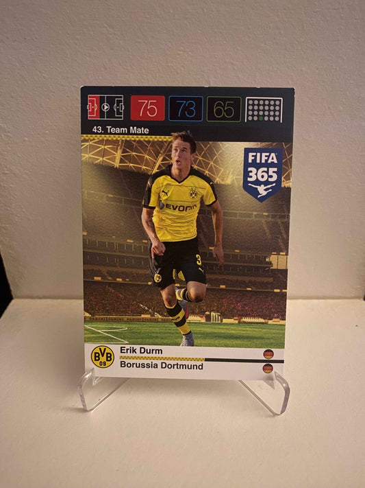 Fodbold kort Panini Adrenalyn XL FIFA 365 Nordic Edition 2015 - Borussia Dortmund Erik Durm - Pokedexet