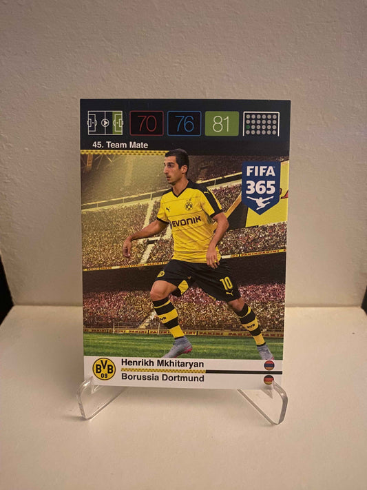 Fodbold kort Panini Adrenalyn XL FIFA 365 Nordic Edition 2015 - Borussia Dortmund Henrikh Mkhitaryan - Pokedexet