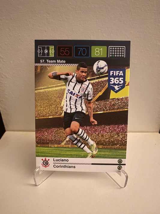Fodbold kort Panini Adrenalyn XL FIFA 365 Nordic Edition 2015 - Corinthians Luciano - Pokedexet