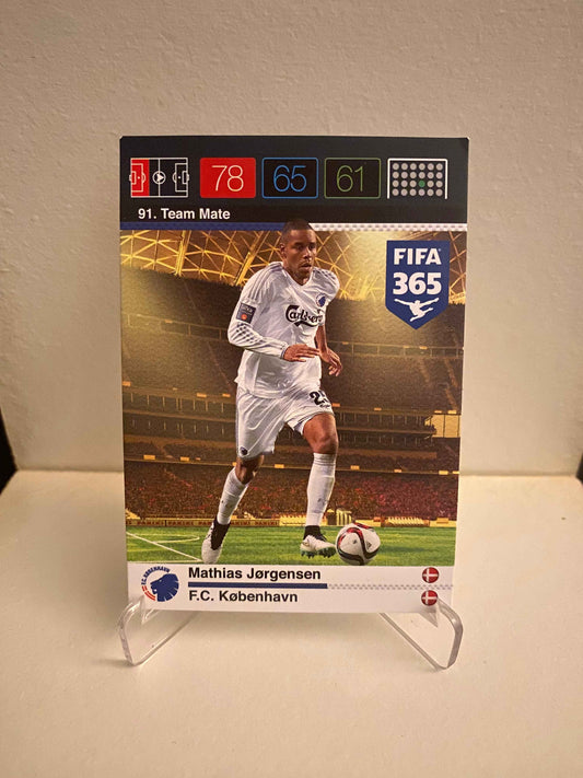 Fodbold kort Panini Adrenalyn XL FIFA 365 Nordic Edition 2015 - FC København Mathias Jørgensen - Pokedexet