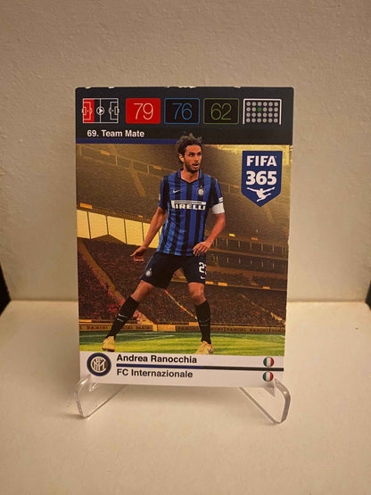 Fodbold kort Panini Adrenalyn XL FIFA 365 Nordic Edition 2015 - Inter Andrea Ranocchia - Pokedexet