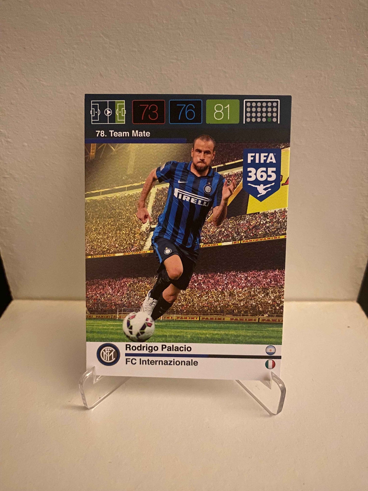 Fodbold kort Panini Adrenalyn XL FIFA 365 Nordic Edition 2015 - Inter Rodrigo Palacio - Pokedexet