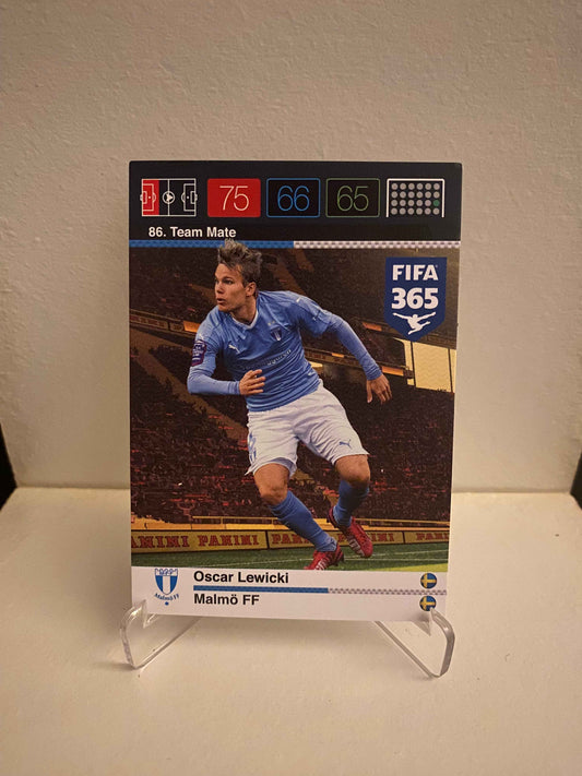 Fodbold kort Panini Adrenalyn XL FIFA 365 Nordic Edition 2015 - Malmø Oscar Lewicki - Pokedexet