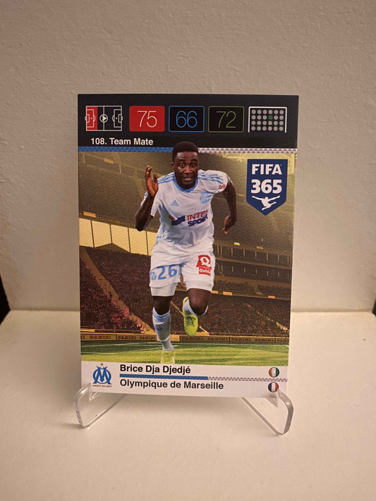 Fodbold kort Panini Adrenalyn XL FIFA 365 Nordic Edition 2015 - Marseille Brice Dja Djedje - Pokedexet