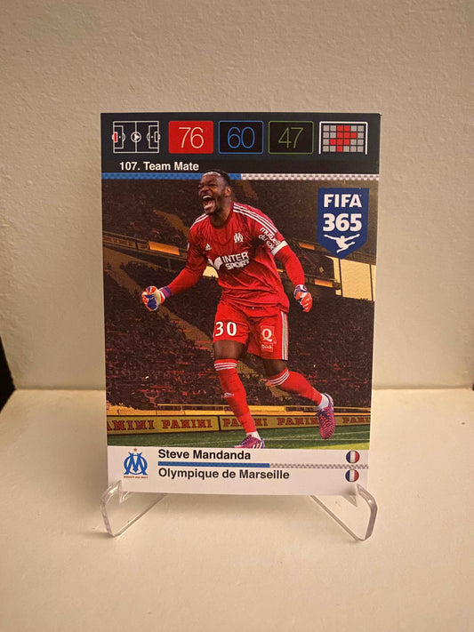 Fodbold kort Panini Adrenalyn XL FIFA 365 Nordic Edition 2015 - Marseille Steve Mandanda - Pokedexet