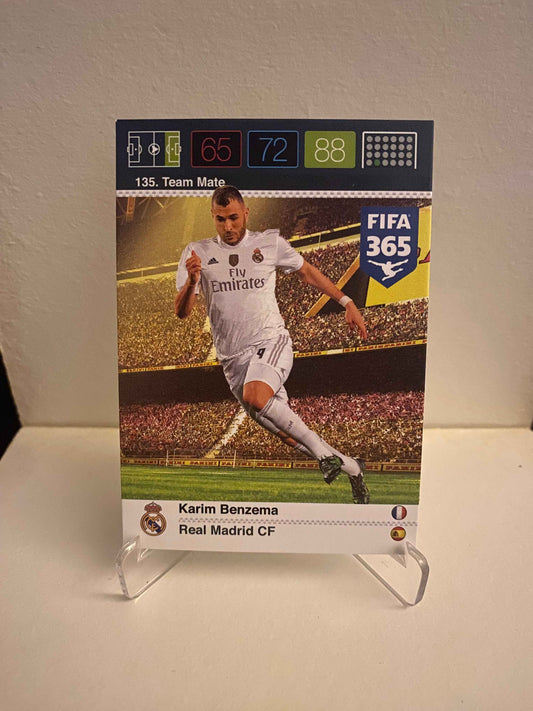 Fodbold kort Panini Adrenalyn XL FIFA 365 Nordic Edition 2015 - Real Madrid Karim Benzema - Pokedexet