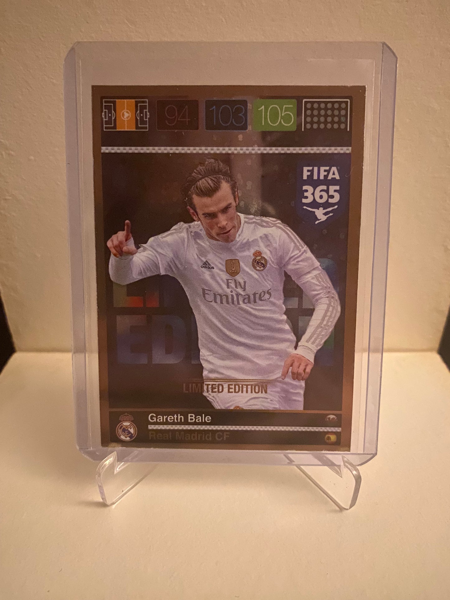 Fodbold kort Panini Adrenalyn XL FIFA 365 - Real Madrid Gareth Bale Holofoil - Pokedexet