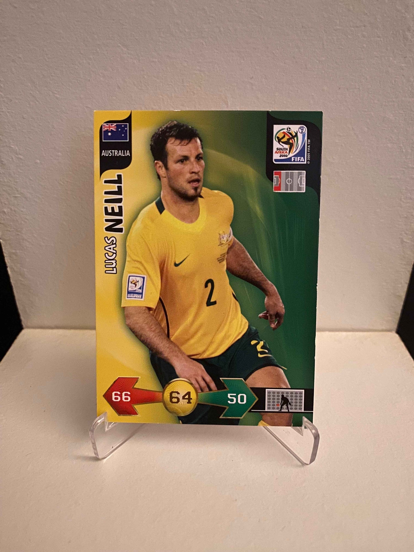 Fodbold kort Panini Adrenalyn XL FIFA World Cup 2010 - Australien Lucas Neill - Pokedexet