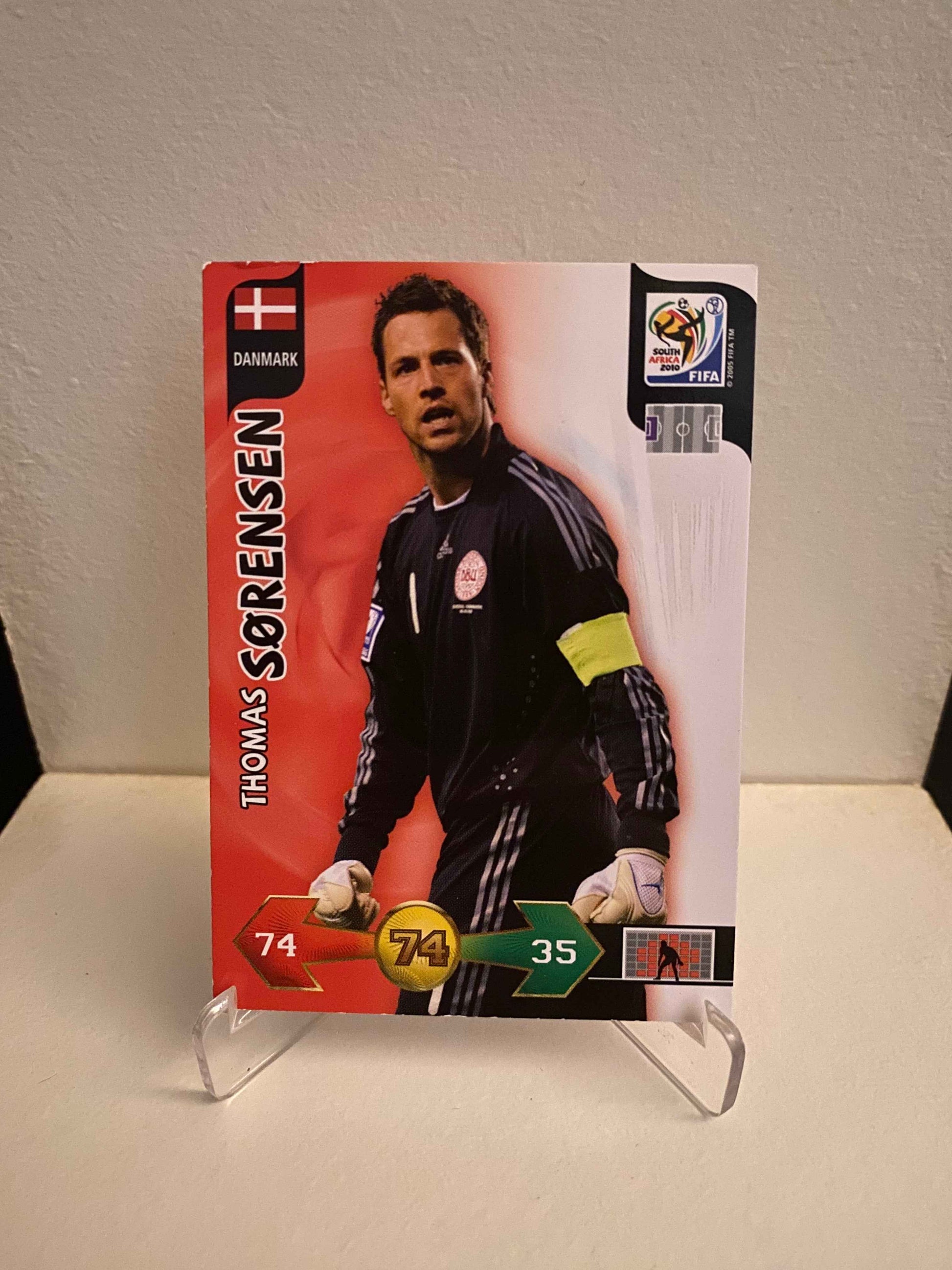Fodbold kort Panini Adrenalyn XL FIFA World Cup 2010 - Danmark Thomas Sørensen - Pokedexet