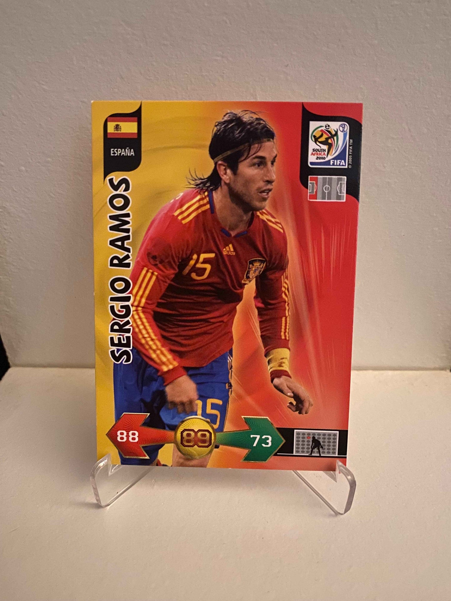Fodbold kort Panini Adrenalyn XL FIFA World Cup 2010 - Spanien Sergio Ramos - Pokedexet