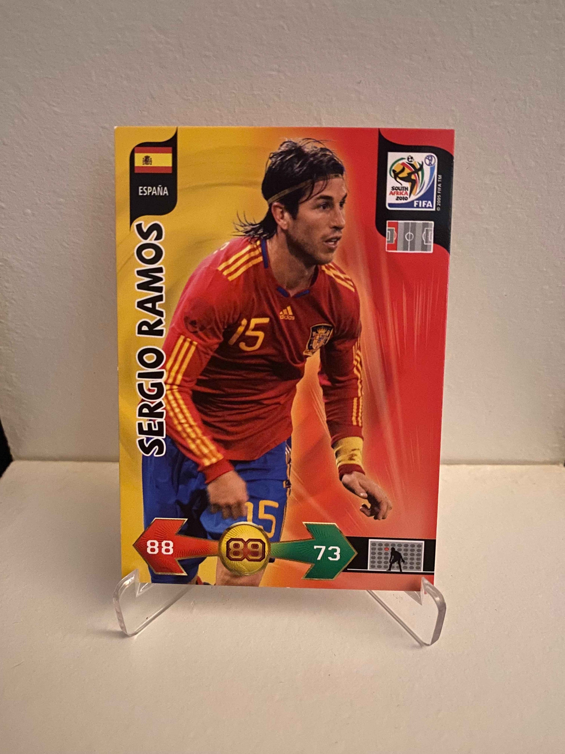 Fodbold kort Panini Adrenalyn XL FIFA World Cup 2010 - Spanien Sergio Ramos - Pokedexet