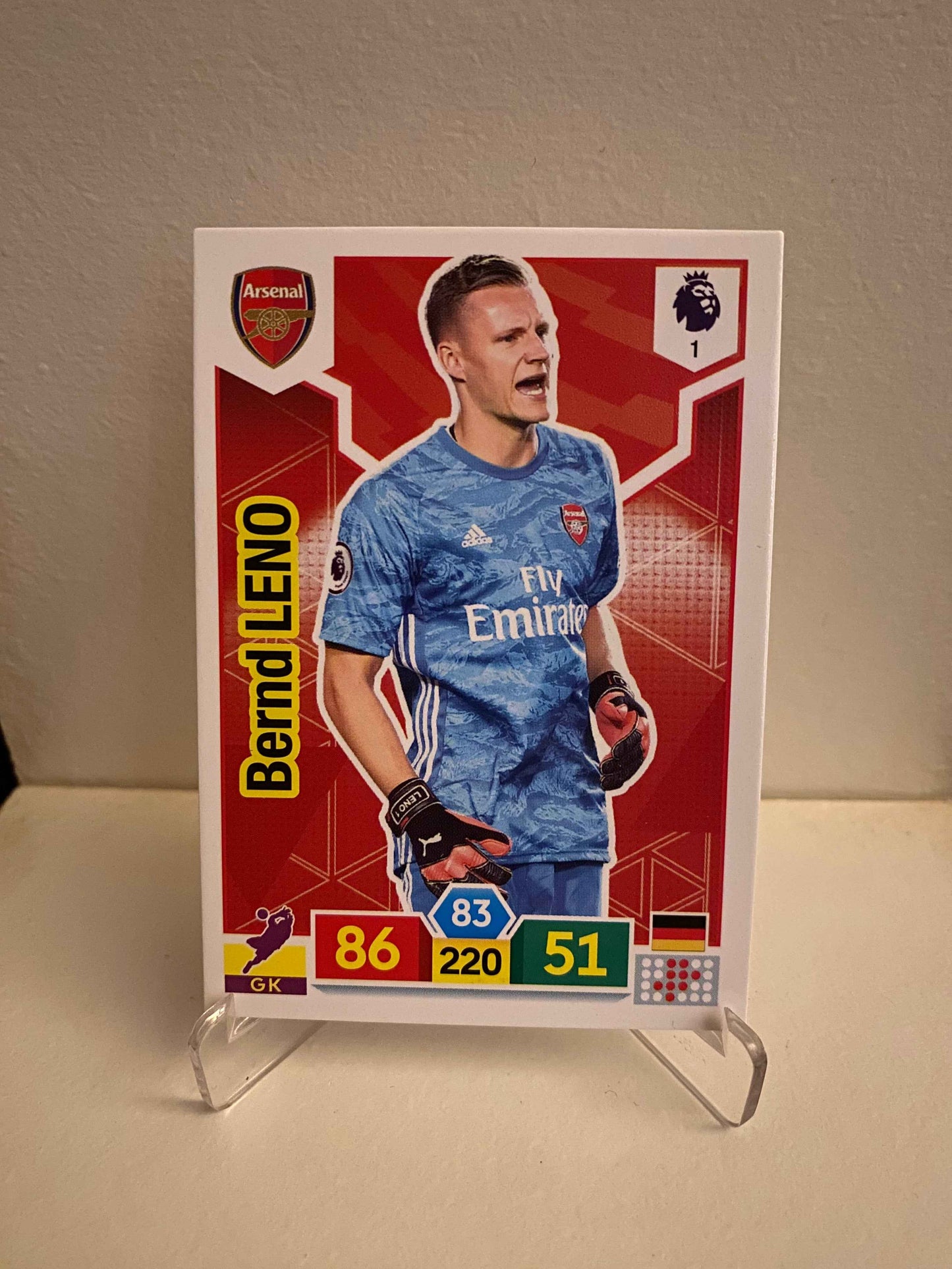 Fodbold kort Panini Adrenalyn XL Premier League 2019/2020 - Arsenal Bernd Leno - Pokedexet