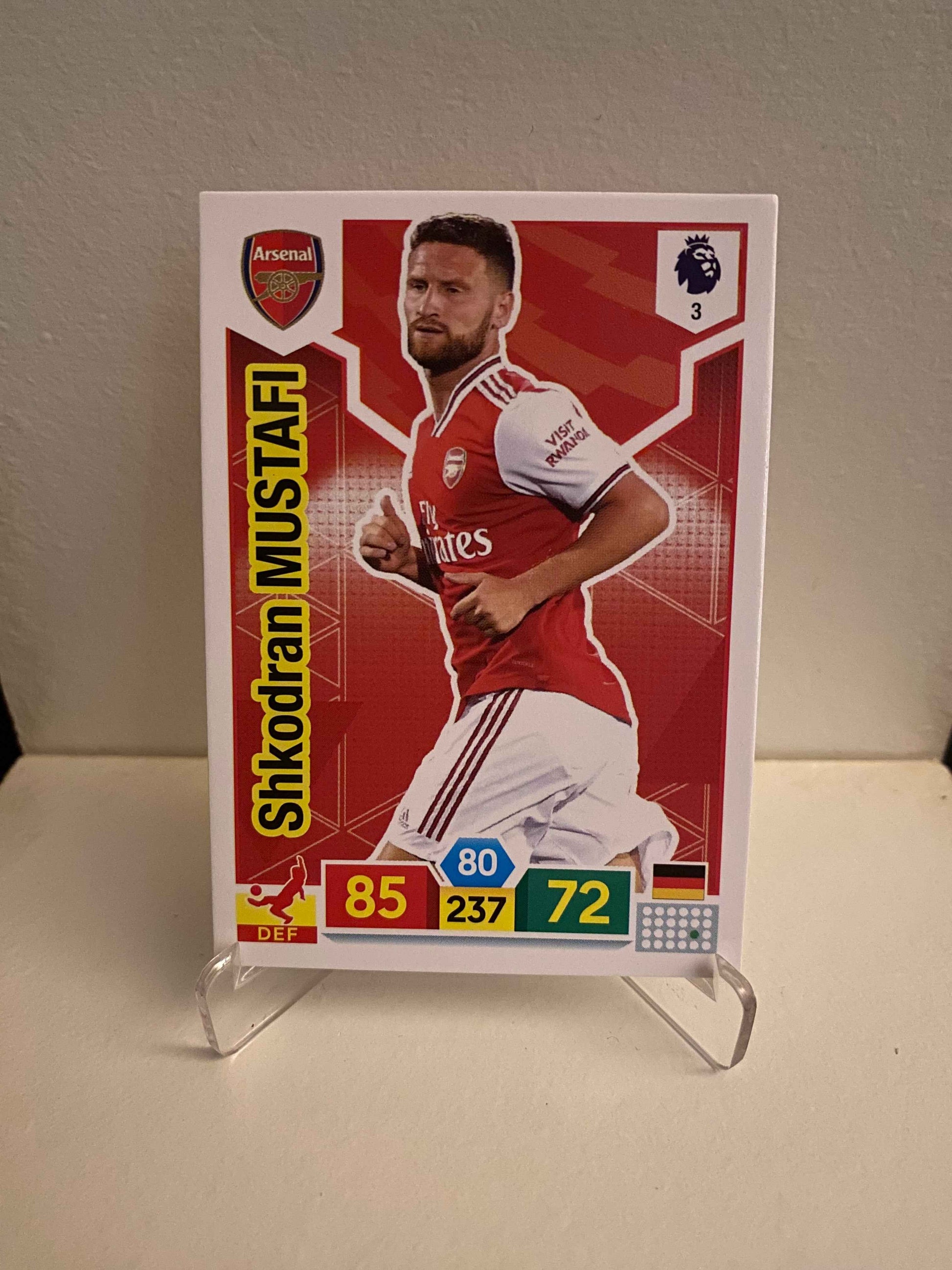 Fodbold kort Panini Adrenalyn XL Premier League 2019/2020 - Arsenal Shkodran Mustafi - Pokedexet