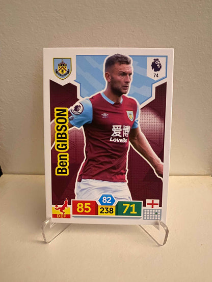 Fodbold kort Panini Adrenalyn XL Premier League 2019/2020 - Burnley Ben Gibson - Pokedexet