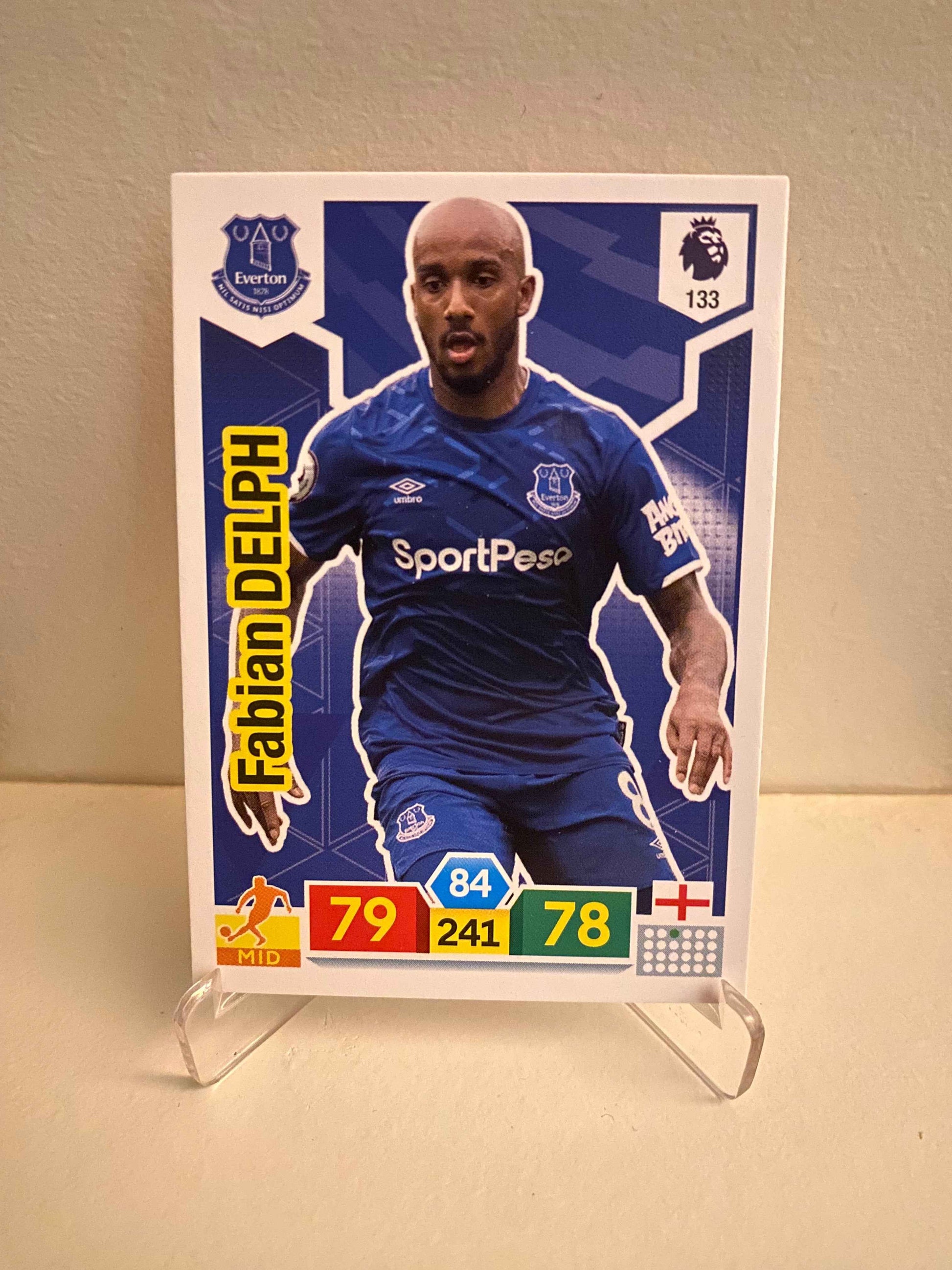 Fodbold kort Panini Adrenalyn XL Premier League 2019/2020 - Everton Fabian Delph - Pokedexet