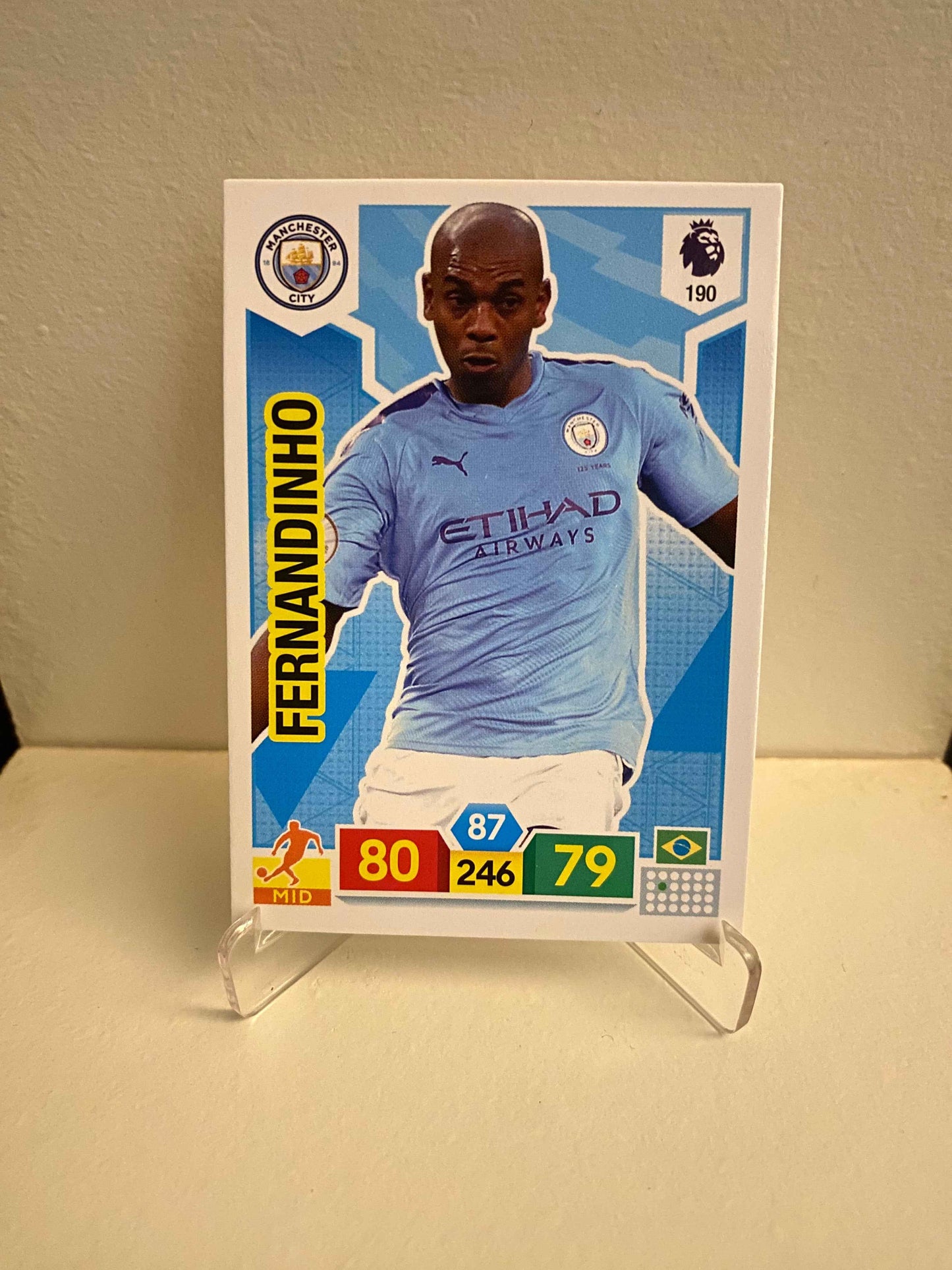 Fodbold kort Panini Adrenalyn XL Premier League 2019/2020 - Manchester City Fernandinho - Pokedexet