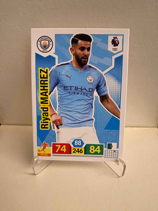Fodbold kort Panini Adrenalyn XL Premier League 2019/2020 - Manchester City Riyad Mahrez - Pokedexet