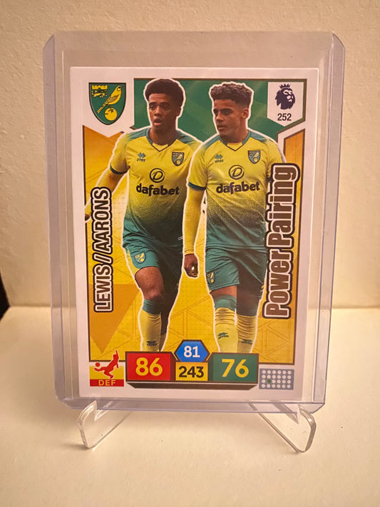 Panini Adrenalyn XL Premier League 2019/2020 Norwich Lewis/Aarons Holofoil